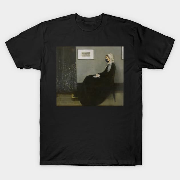 Pandemic Mask Art Whistlers Mother T-Shirt by Bevatron